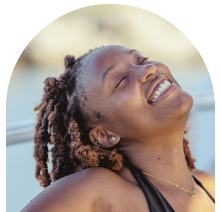 Black woman smiling